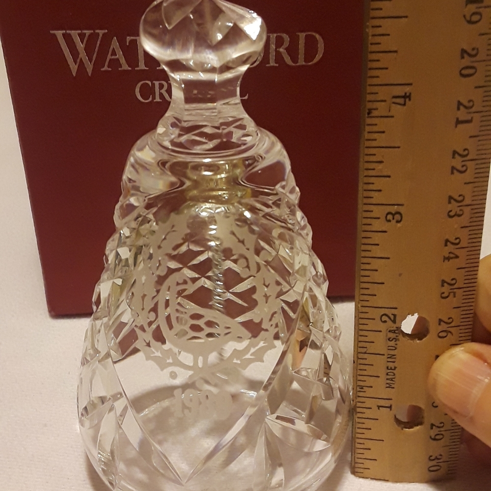 Waterford 1989 12 Days of Christmas, 6 Geese-a-Laying Crystal Holiday Bell - Picture 2 of 16